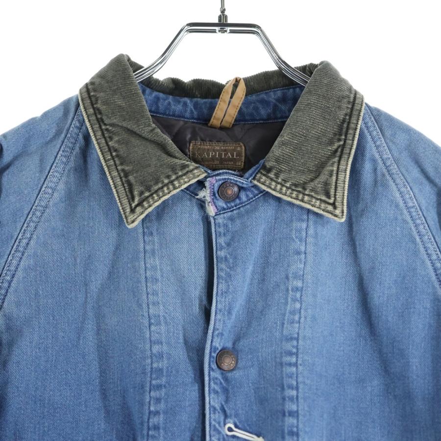 KAPITAL パッチワーク カバーオール デニム ジャケット デニムジャケット gジャン 「セットアップ可」パッチ付きデニム