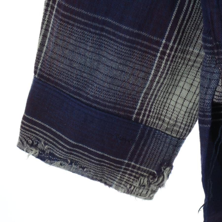 ANCELLM アンセルム 23AW DAMAGED FLANNEL CHECK SHIRT ダメージ加工