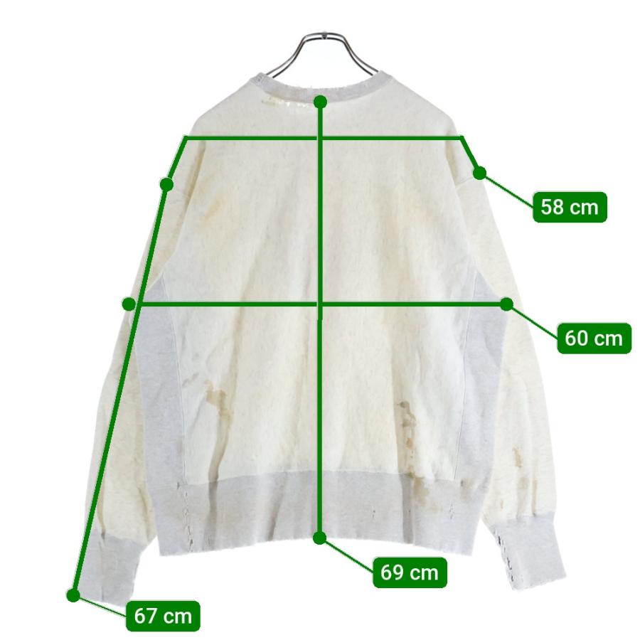 ANCELLM アンセルム CREWNECK SWEAT SHIRT ダメージ加工 クラッシュ