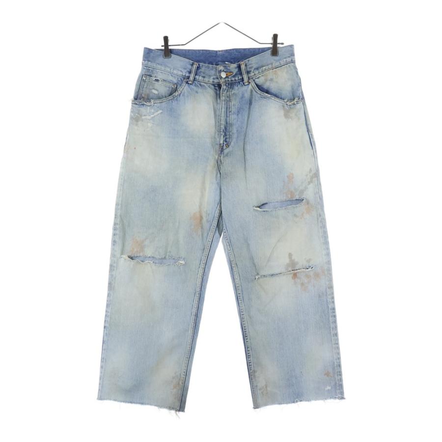 ANCELLM アンセルム DAMAGE SELVEDGE DENIM STRAIGHT 5P PANTS