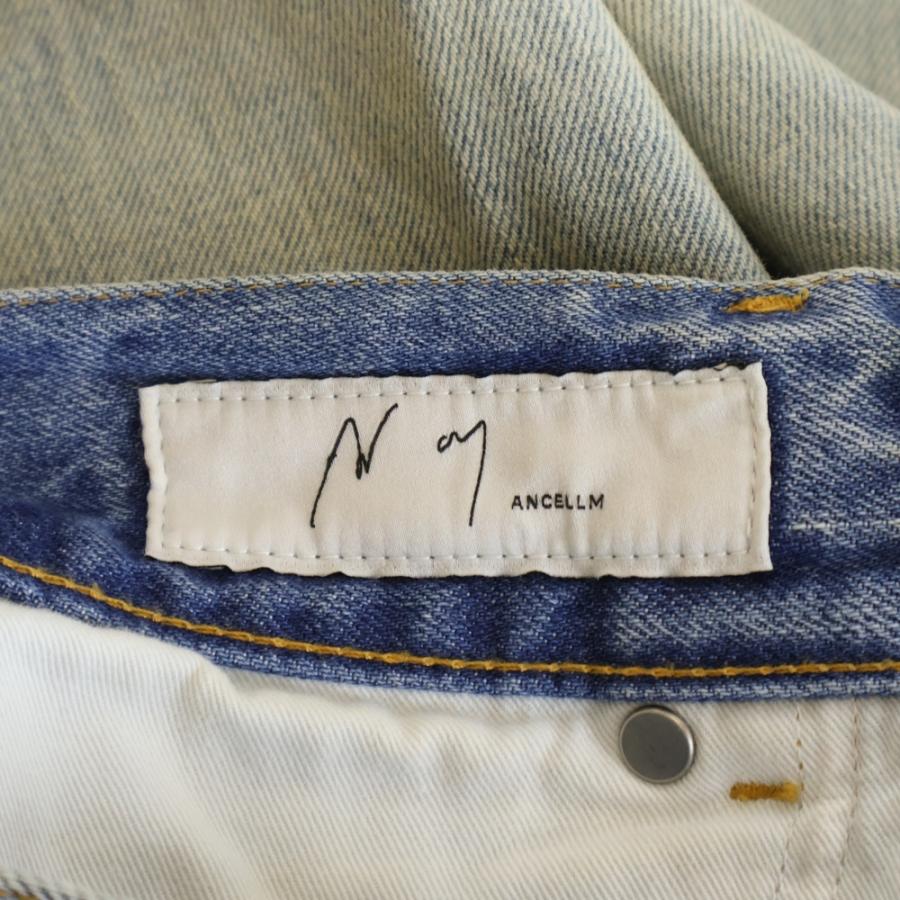 ANCELLM アンセルム DAMAGE SELVEDGE DENIM STRAIGHT 5P PANTS