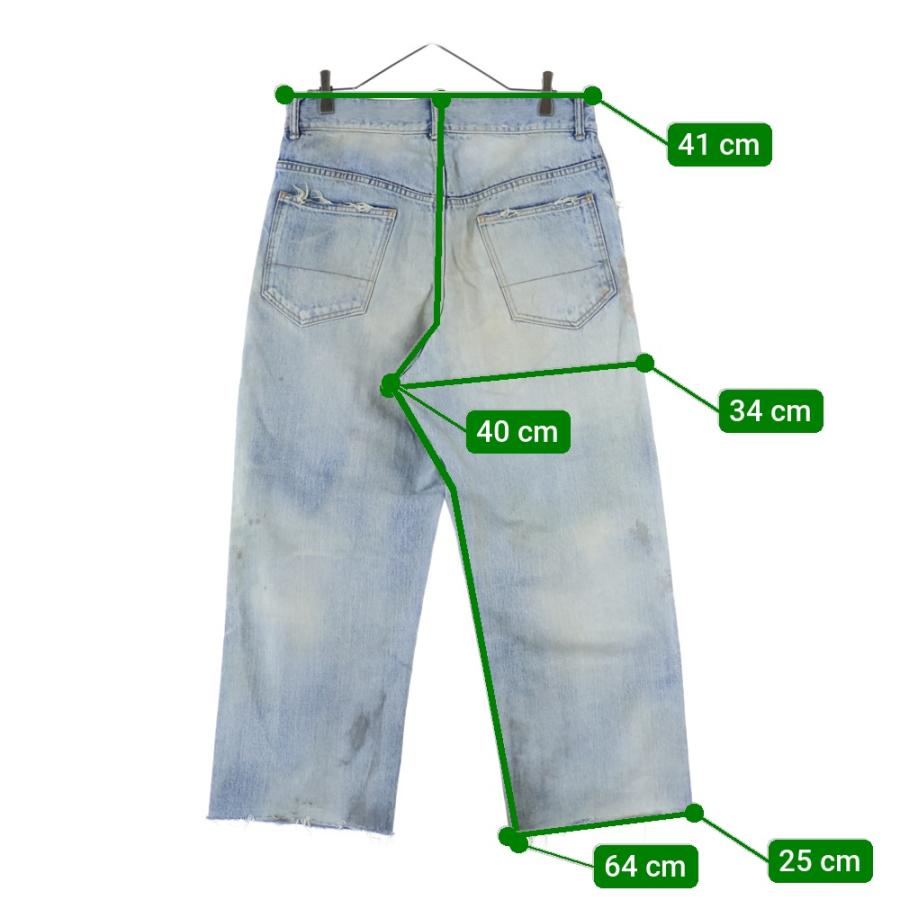 ANCELLM アンセルム DAMAGE SELVEDGE DENIM STRAIGHT 5P PANTS