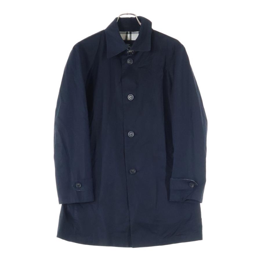 BURBERRYブラックレーベル　ダブルステンカラーコート　ウール　銀釦　黒　L a【美品】バーバリーブラックレーベル☆ダブルブレストピーコート 銀