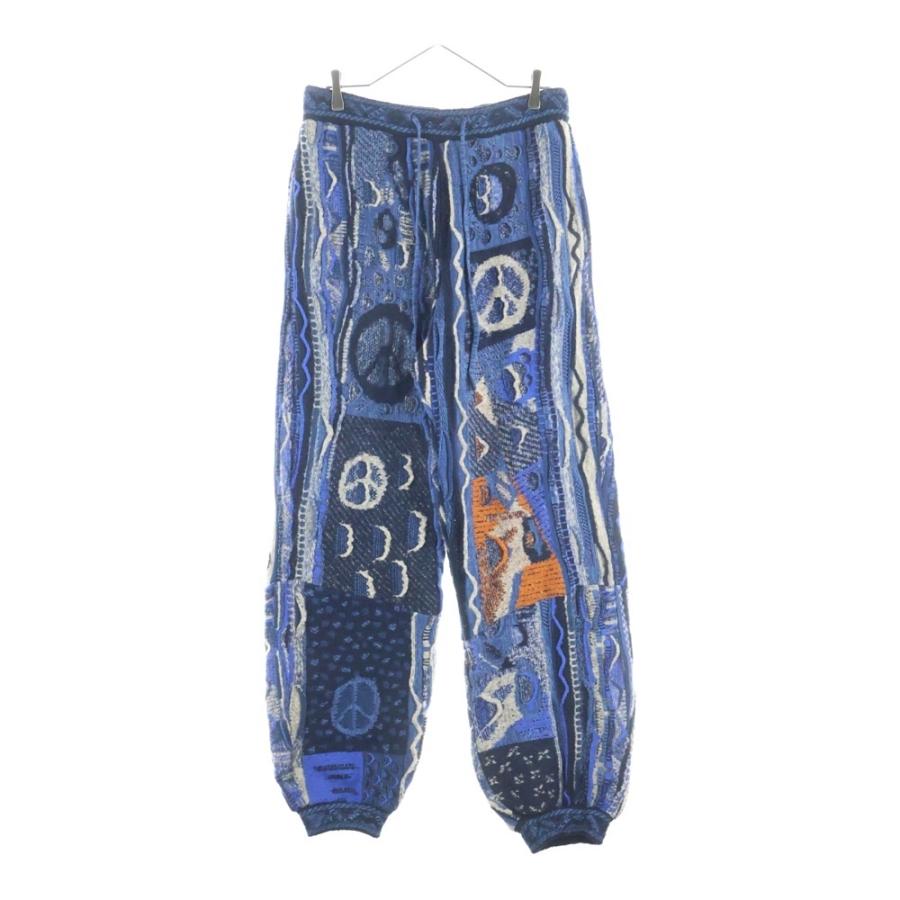 KAPITAL（キャピタル） 7F Boro Gauvy ニットパンツ ブルー EK-798