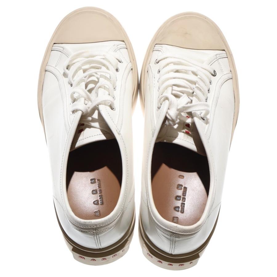 【極美品】MARNI マルニ PABLO レザースニーカー ホワイト 39 MARNI（マルニ） PABLO SNEAKER パブロ レザーローカットスニーカー