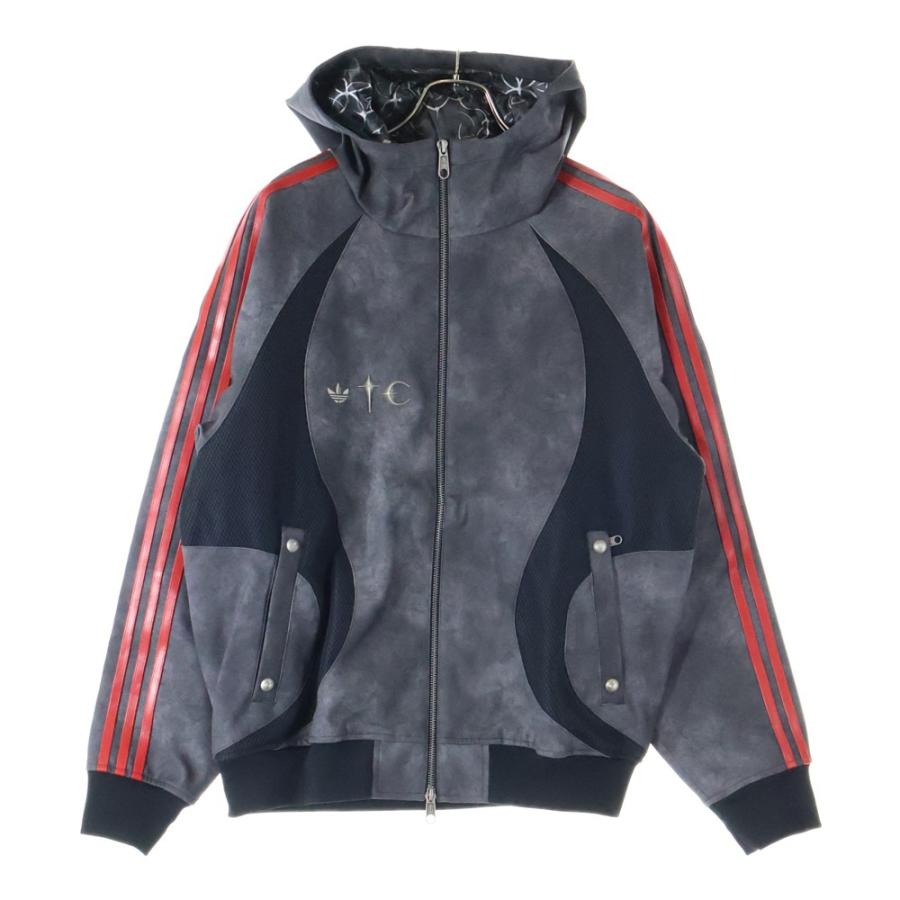 THUG CLUB サグクラブ ×adidas TEAMGEIST FAUX LEATHER JACKET