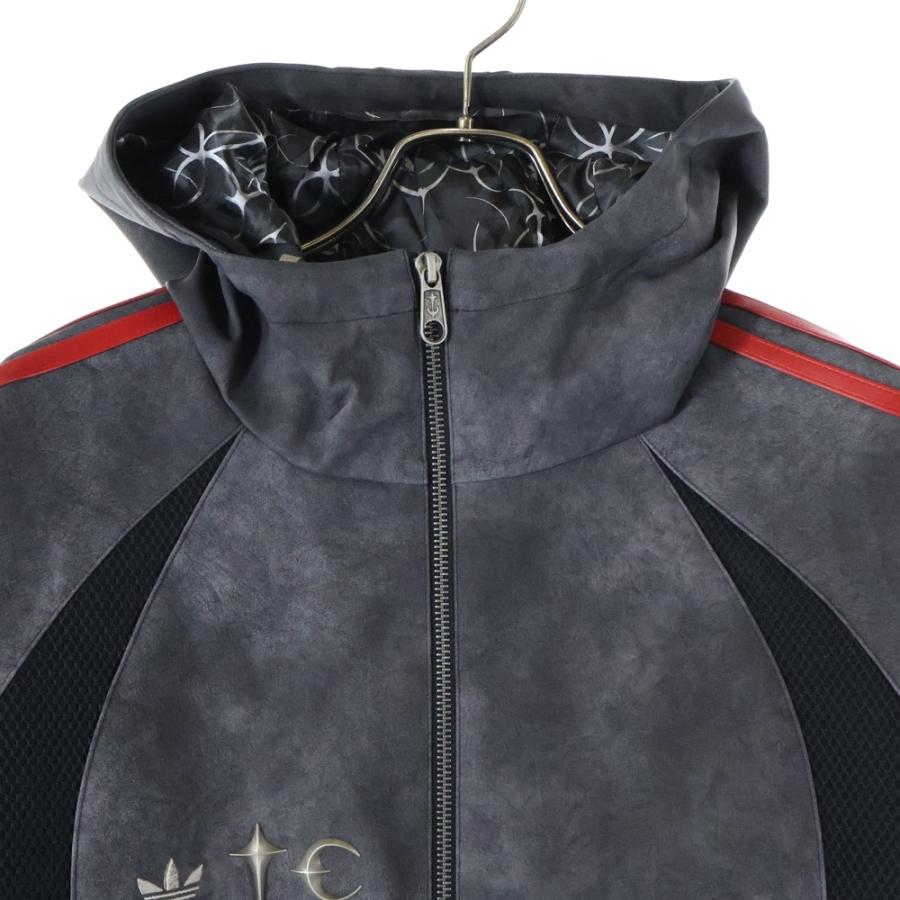 THUG CLUB サグクラブ ×adidas TEAMGEIST FAUX LEATHER JACKET
