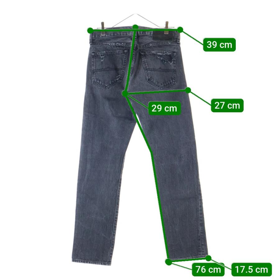 RALPH LAUREN ラルフローレン Slim ボタンフライ ダメージ加工 デニム