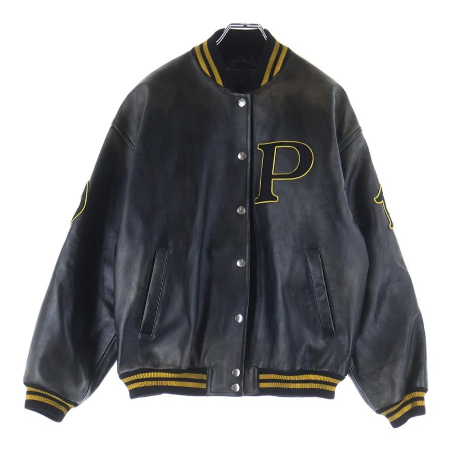 PRADA（プラダ） Leather Bomber Jacket ロゴワッペン ヴィンテージ