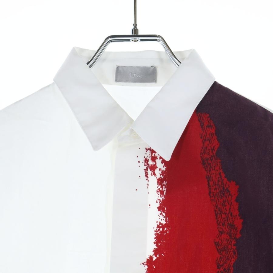 Dior HOMME ディオールオム 17SS Paint Shirt ペイント 長袖比翼シャツ