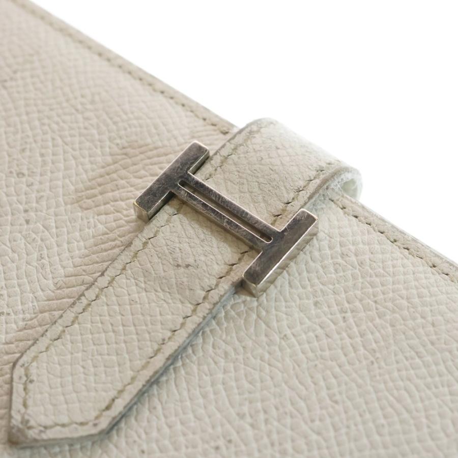 HERMES エルメス ベアンスフレ フィセル リセ ロングウォレット 長財布 カードケース ベージュ □K刻印 シルバー金具 HERMES - HERMES エルメス ベアンスフレ フィセル リセ ロング