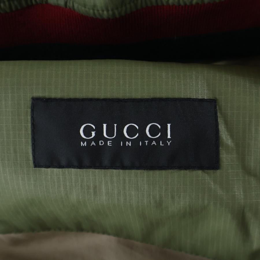 GUCCI（グッチ） ボタンアップ フーデッド ナイロンジャケット カーキ