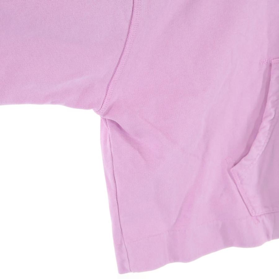 Acne Studios アクネ ストゥディオズ Cropped Hoodie ロゴプリント クロップド プルオーバースウェットパーカー フーディー ピンク 1HF176-_3