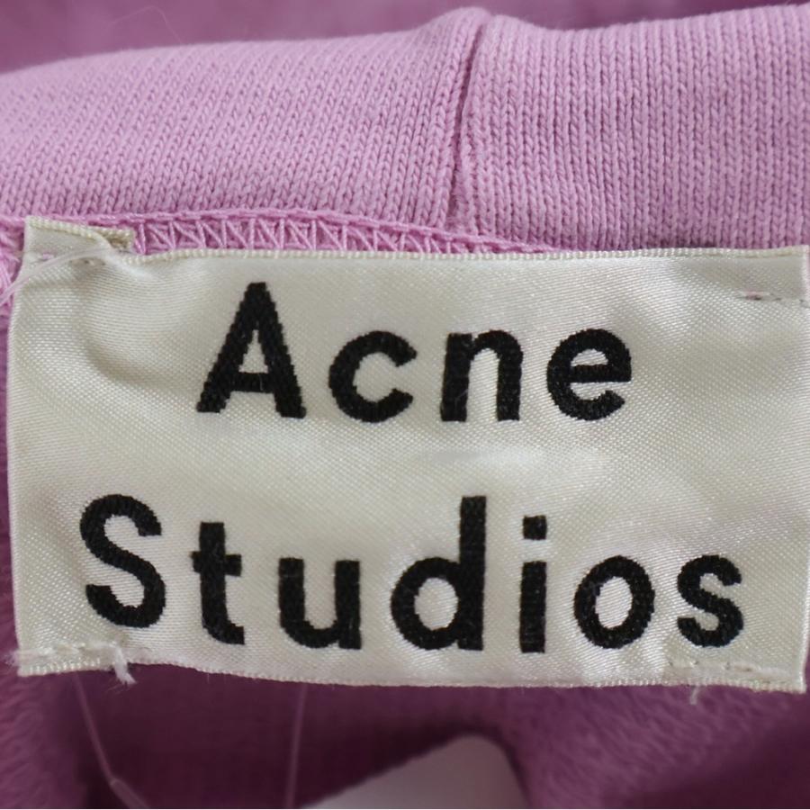 Acne Studios アクネ ストゥディオズ Cropped Hoodie ロゴプリント クロップド プルオーバースウェットパーカー フーディー ピンク 1HF176-_6