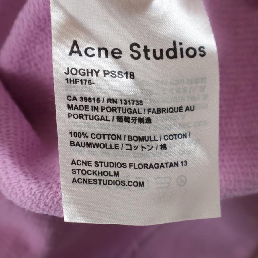 Acne Studios アクネ ストゥディオズ Cropped Hoodie ロゴプリント クロップド プルオーバースウェットパーカー フーディー ピンク 1HF176-_7