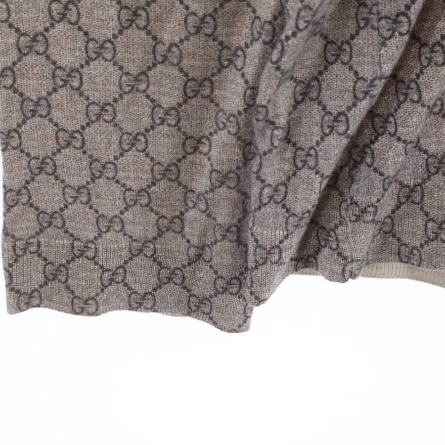 GUCCI（グッチ） GG総柄 Vネック ニットセーター ベージュ 232164