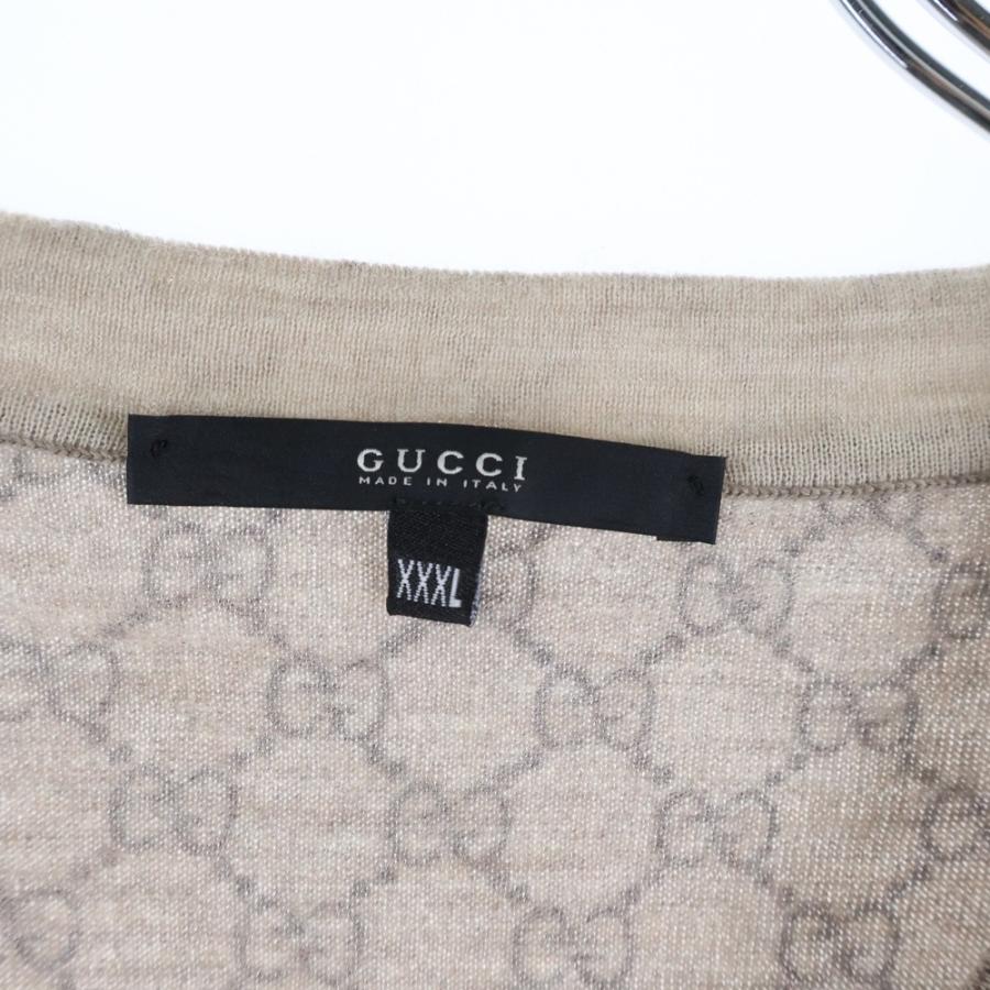 GUCCI（グッチ） GG総柄 Vネック ニットセーター ベージュ 232164