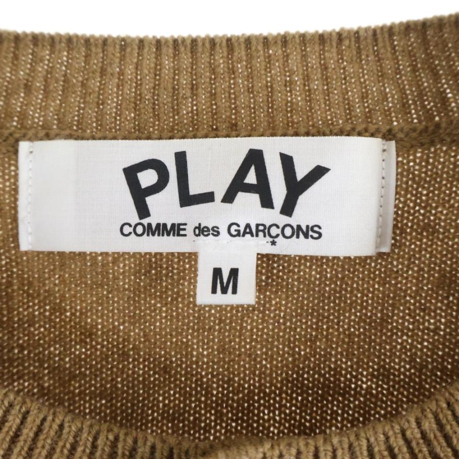 PLAY COMME des GARCONS プレイコムデギャルソン ハートロゴパッチ ニットカーディガン ブラウン レディース AZ-N075 PLAY COMME des GARCONS(プレイコムデギャルソン) ハートロゴパッチ