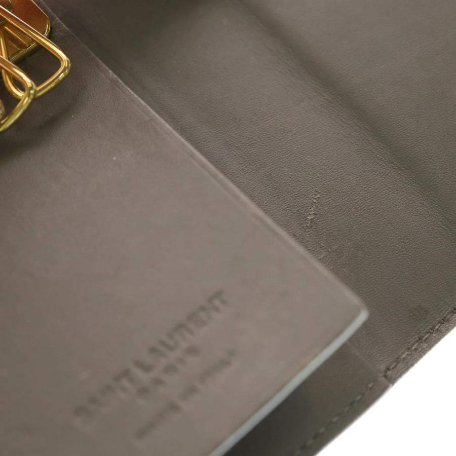 SAINT LAURENT PARIS サンローランパリ レザー キーケース グレー
