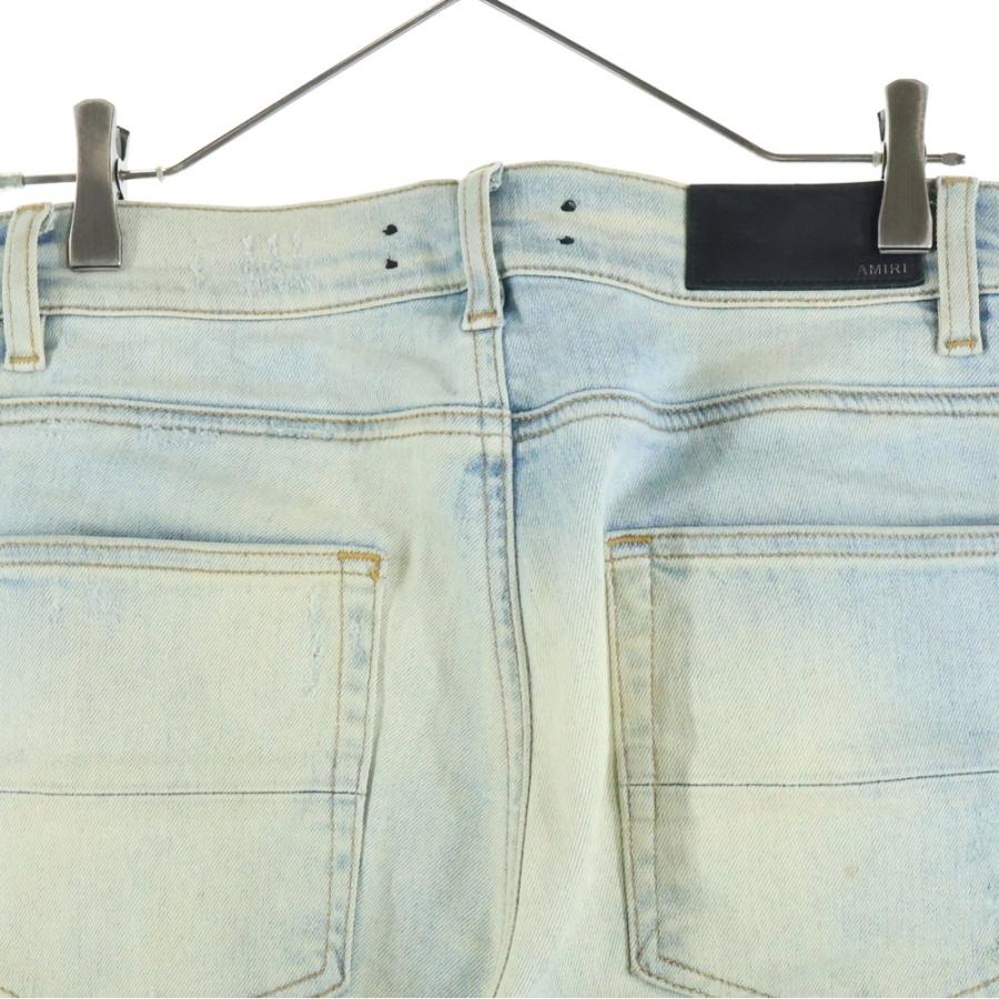 AMIRI（アミリ） ロゴパッチ ダメージ加工 ストレッチスキニーデニム