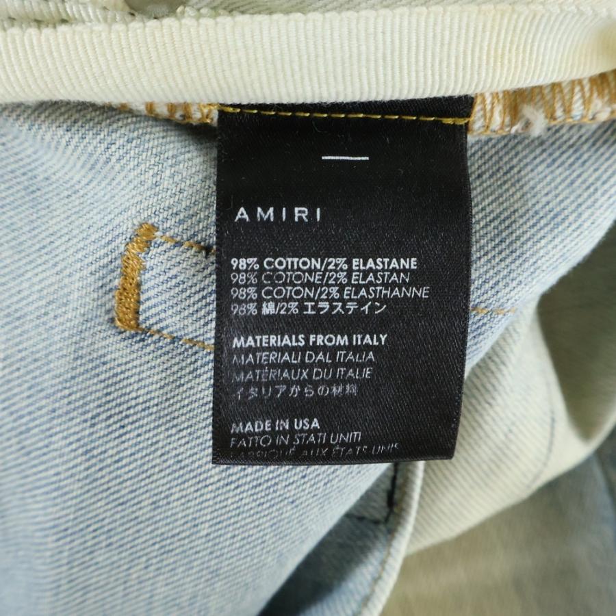 AMIRI（アミリ） ロゴパッチ ダメージ加工 ストレッチスキニーデニム