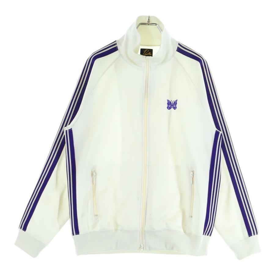 Needles トラックジャケット M ホワイト パープル 刺繍 NEEDLES