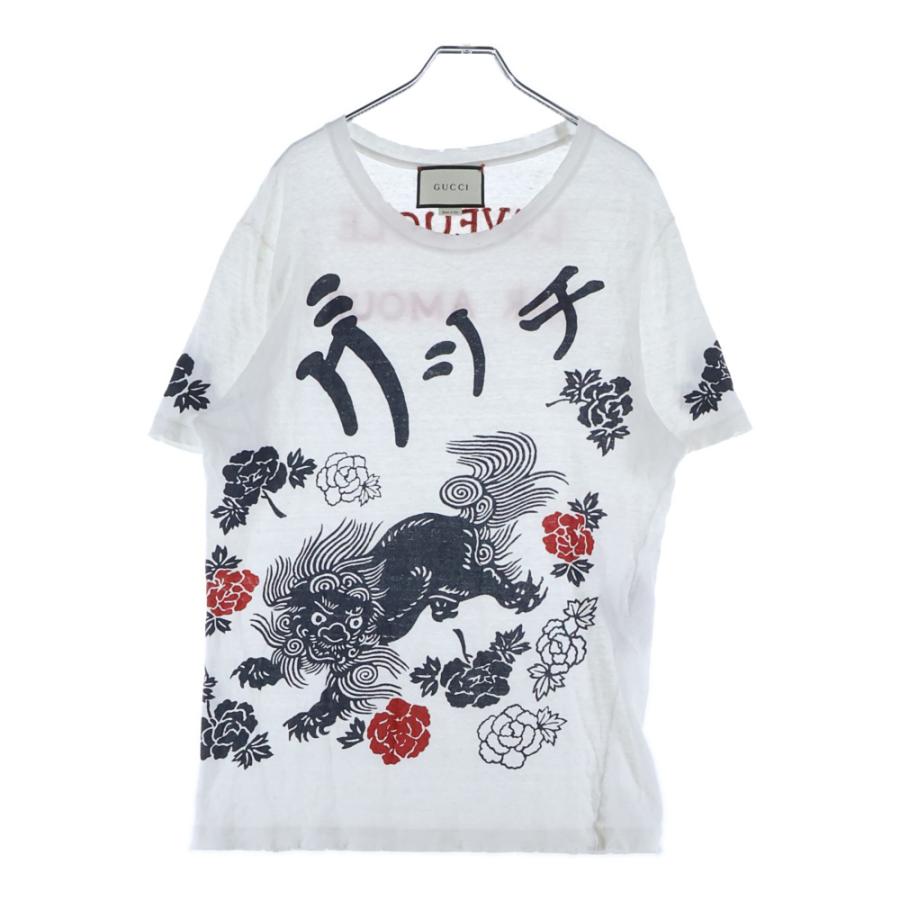GUCCI（グッチ） T-Shirt 和柄 半袖Tシャツ ホワイト 431278 X5P63