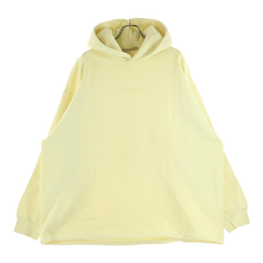 FEAR OF GOD ESSENTIALS フィアオブゴッド エッセンシャルズ HOODIE ラバーロゴ プルオーバースウェットパーカー フーディー イエロー FEAR OF GOD ESSENTIALS フィアオブゴッド エッセンシャルズ HOODIE