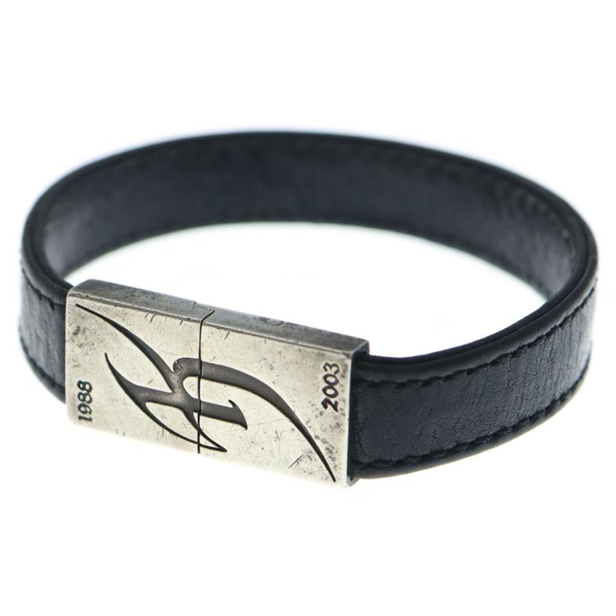 Chrome Hearts レザーブレスレット ブラック レザー シルバー CHROME HEARTS（クロムハーツ） ×氷室京介 レザーブレスレット