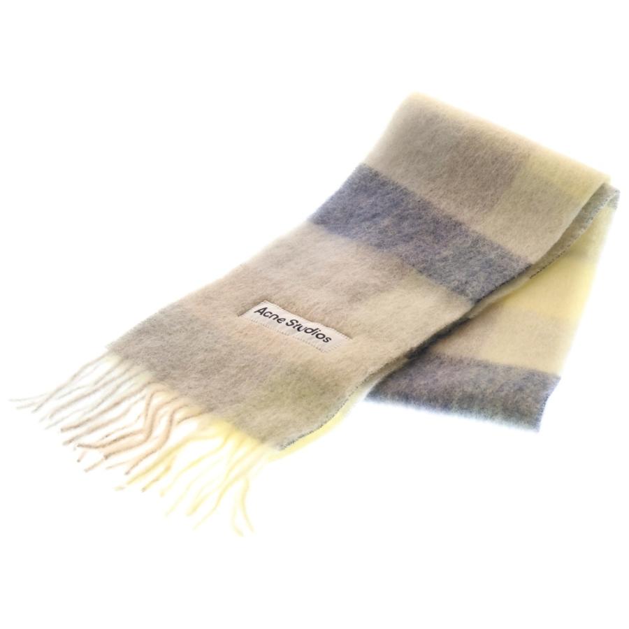 新品未使用！Acne studios チェック柄マフラー Acne Studios (アクネストゥディオズ) モヘヤ混 チェック柄 マフラー