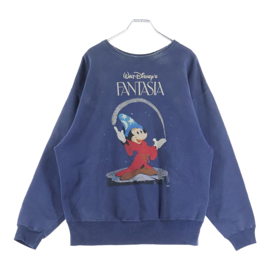 セントマイケル ×ディズニー ファンタジア ダメージ加工 クルーネック