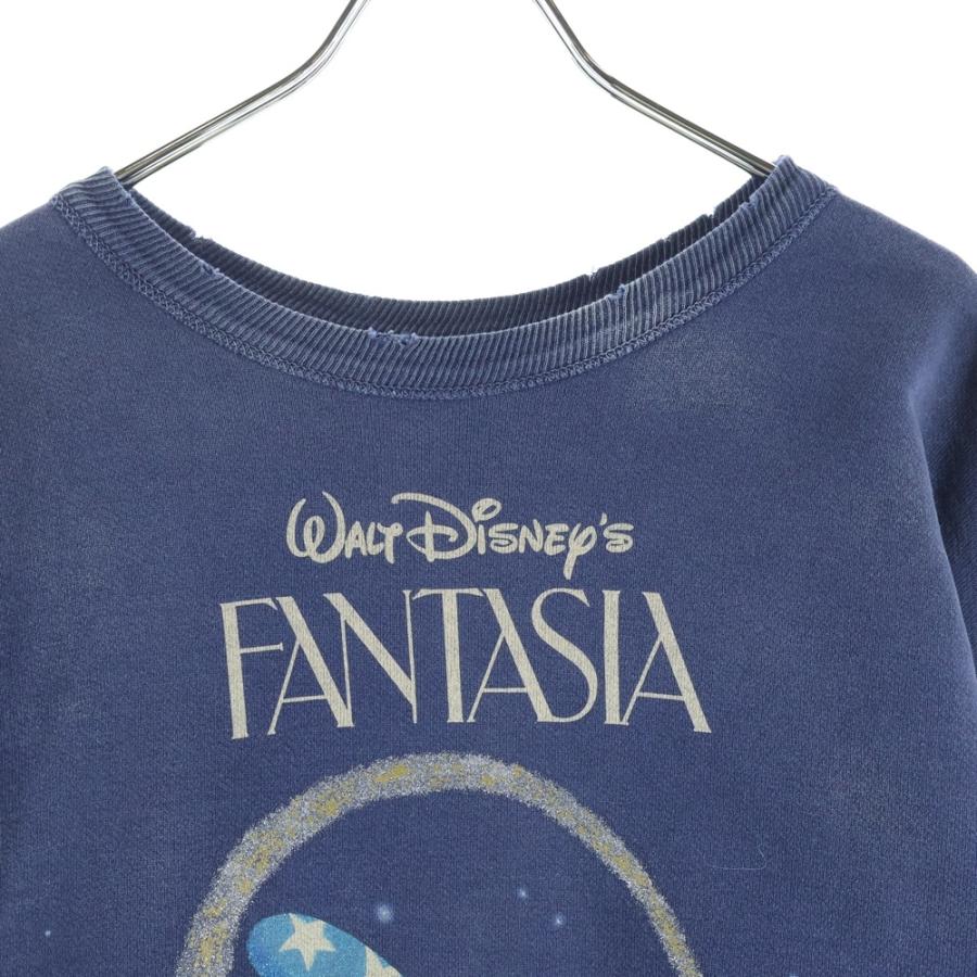 セントマイケル ×ディズニー ファンタジア ダメージ加工 クルーネック