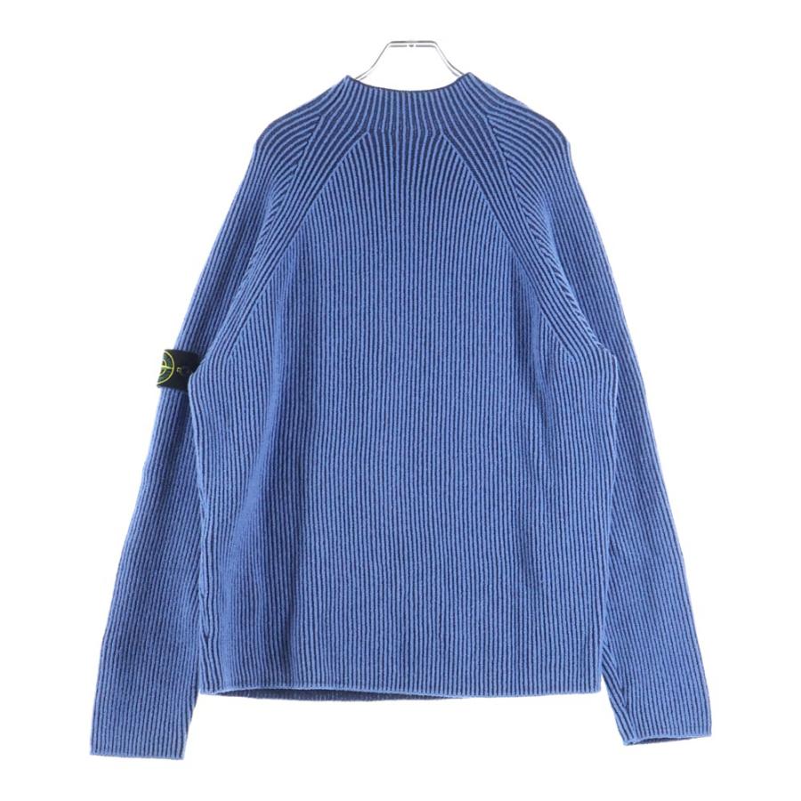 12SS STONE  ニット 薄手 S ブルー ストーンアイランド STONE ISLAND（ニット/セーター ・ ブルー・ネイビー/青色系）のフリマ