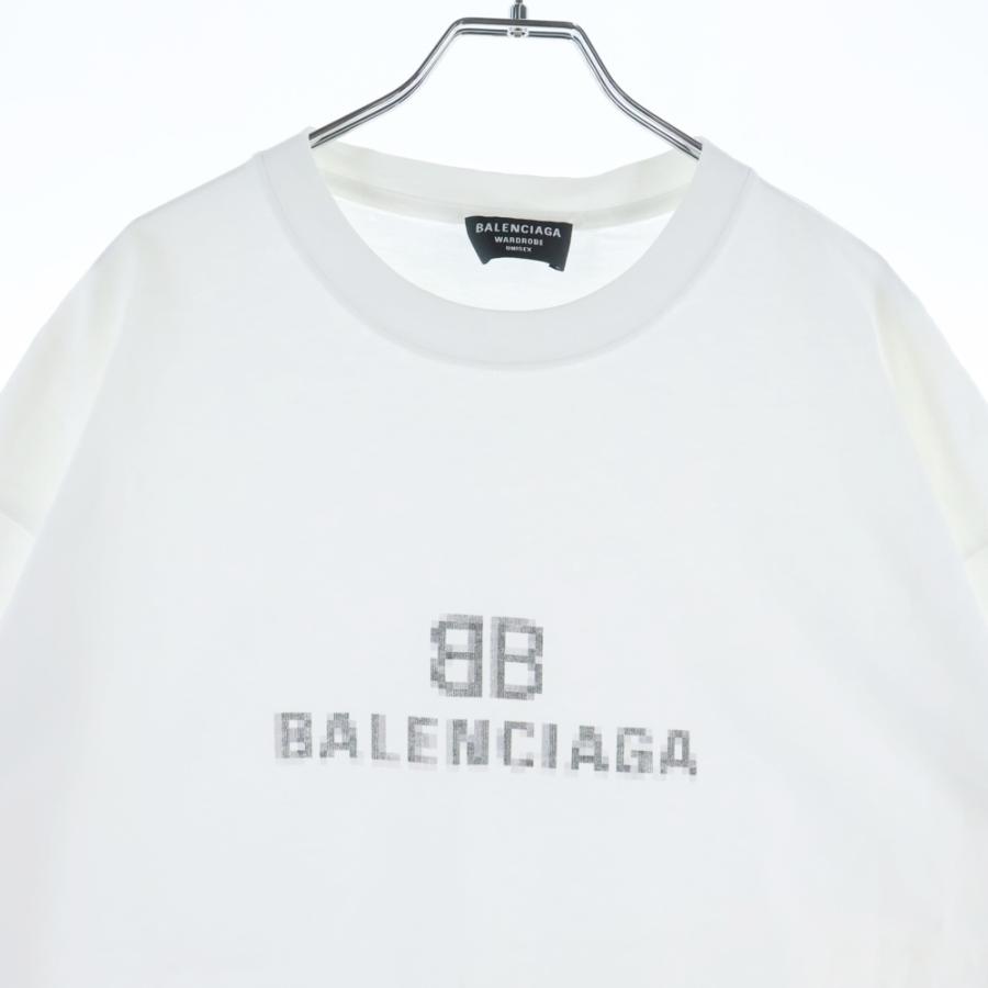 BALENCIAGA（バレンシアガ） T-Shirt ピクセルロゴプリント半袖Tシャツ 