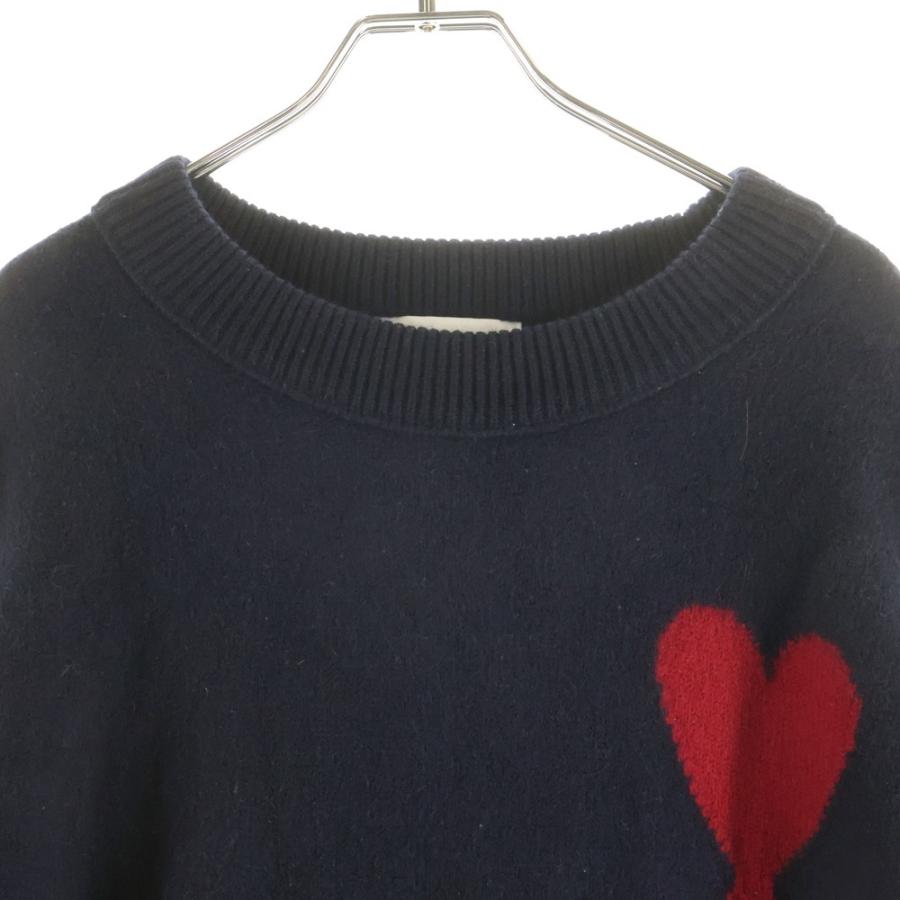 ami paris アミパリス AMI DE COEUR フロントロゴ クルーネックニット 