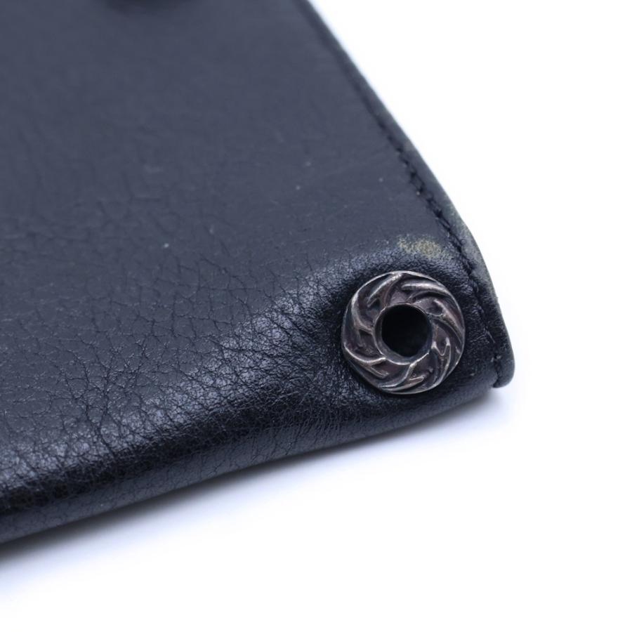 A&G黒 レザー 二つ折り財布 A&G エーアンドジー 2SNAP WALLET 2つ折り財布 レザーウォレット