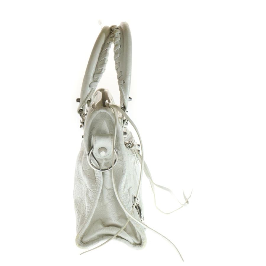 本物 バレンシアガ BALENCIAGA ザ シティ 2WAY ショルダーバッグ ハンドバッグ レザー ホワイト 115748 The City バッグ 中古 BALENCIAGA BAG - 本物 バレンシアガ BALENCIAGA ザ シティ 2WAY