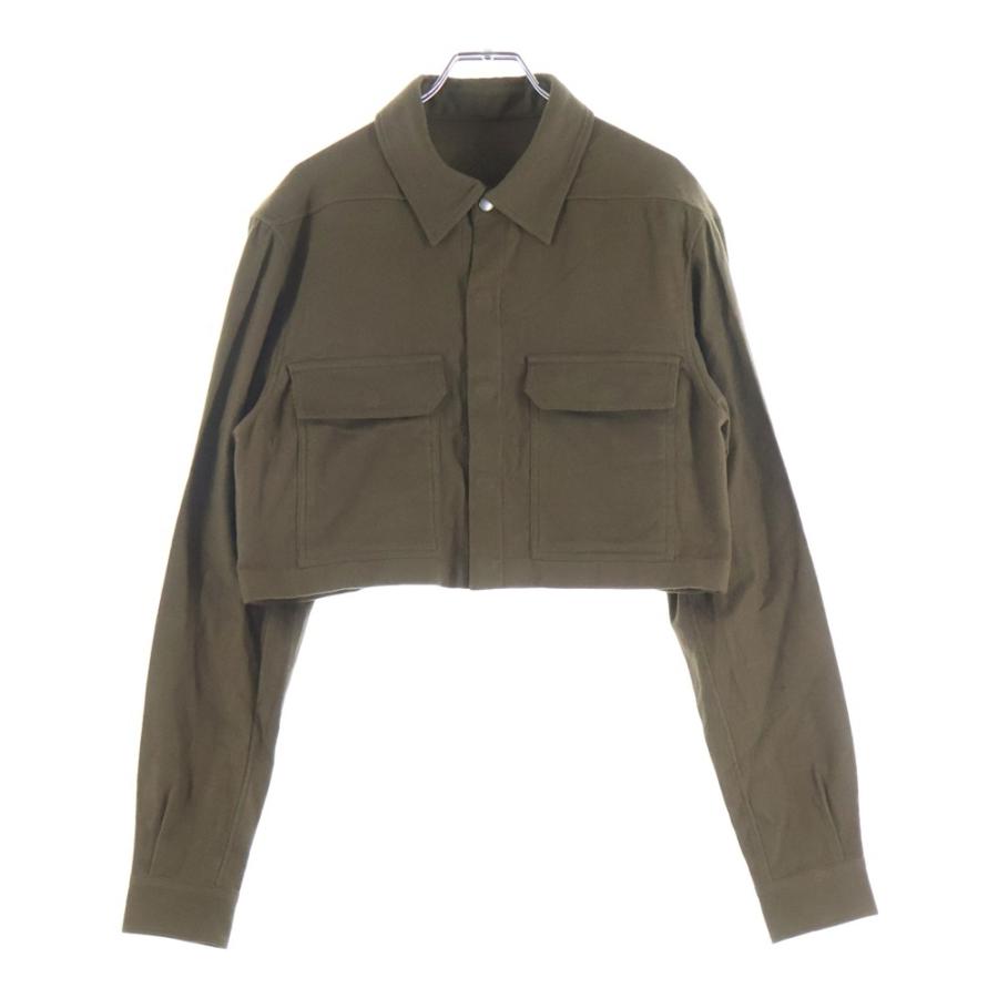 RICK OWENS アウターシャツ 52 Rick Owens（リック・オウエンス） CROPPED OUTERSHIRT クロップド