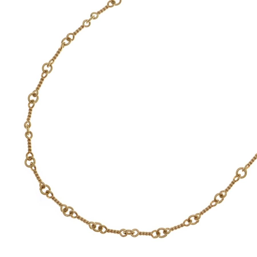 【インボイス原本付】クロムハーツ22K T18ツイストチェーンゴールドネックレス CHROME HEARTS クロムハーツ 22k ツイストチェーン 20インチ ゴールド