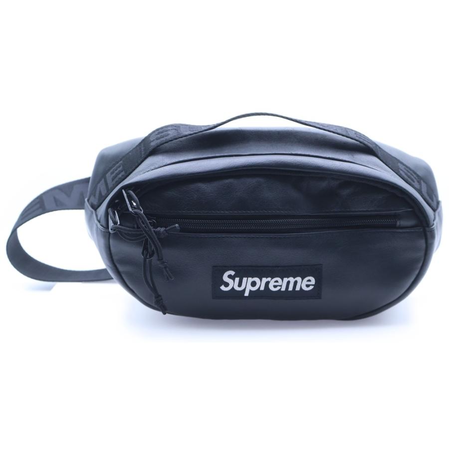シュプリーム 24AW Leather Waist Bag Black 黒 Supreme（シュプリーム） 24AW LEATHER WAIST BAG レザーウエスト