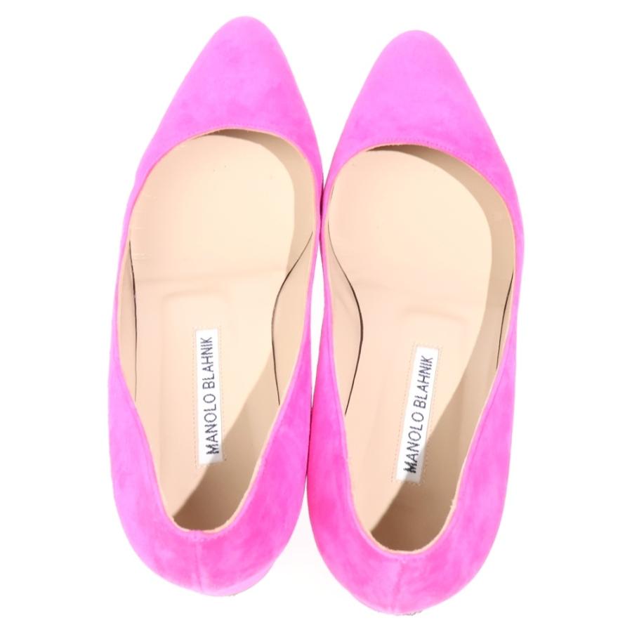 MANOLO BLAHNIK ピンク スエード パンプス MANOLO BLAHNIK マノロブラニク スエード ポインテッドトゥ ヒール