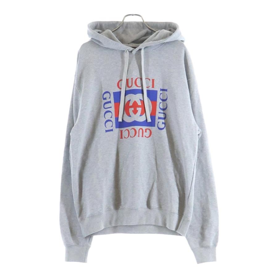 GUCCI（グッチ） Hoodie ロゴプリント プルオーバースウェットパーカー