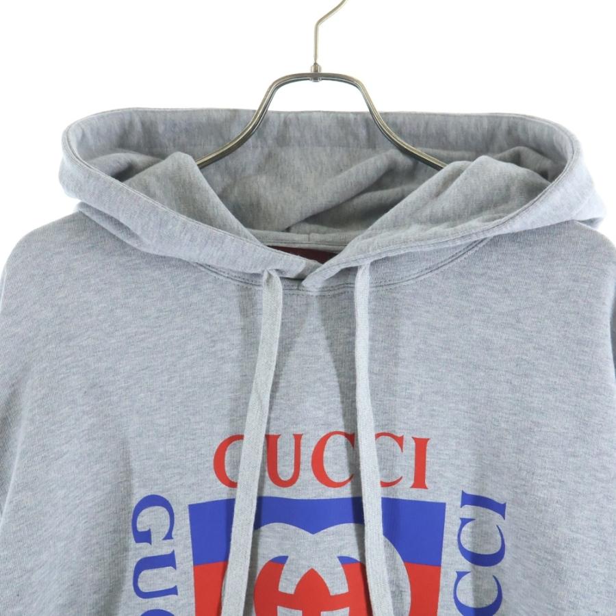 GUCCI（グッチ） Hoodie ロゴプリント プルオーバースウェットパーカー
