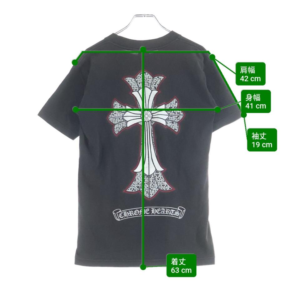 MALIA　クロムハーツ　ノースリーブVネックTシャツ ネックロゴ Tシャツ クルーネック 半袖 コットン ブラック クロム
