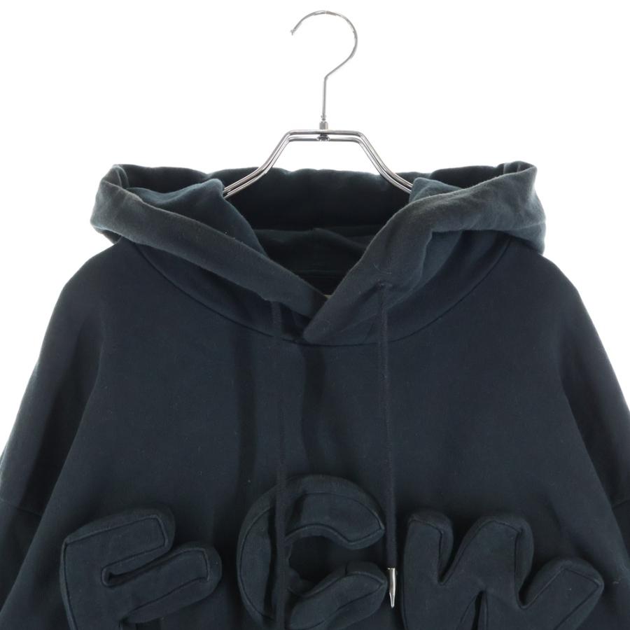 Feng Chen Wang フェン チェン ワン 3D FCW HOODIE フロントロゴ プルオーバースウェットパーカー フーディ ブラック FF12HOO410B Feng Chen Wang フェン チェン ワン 3D FCW HOODIE フロントロゴ プル