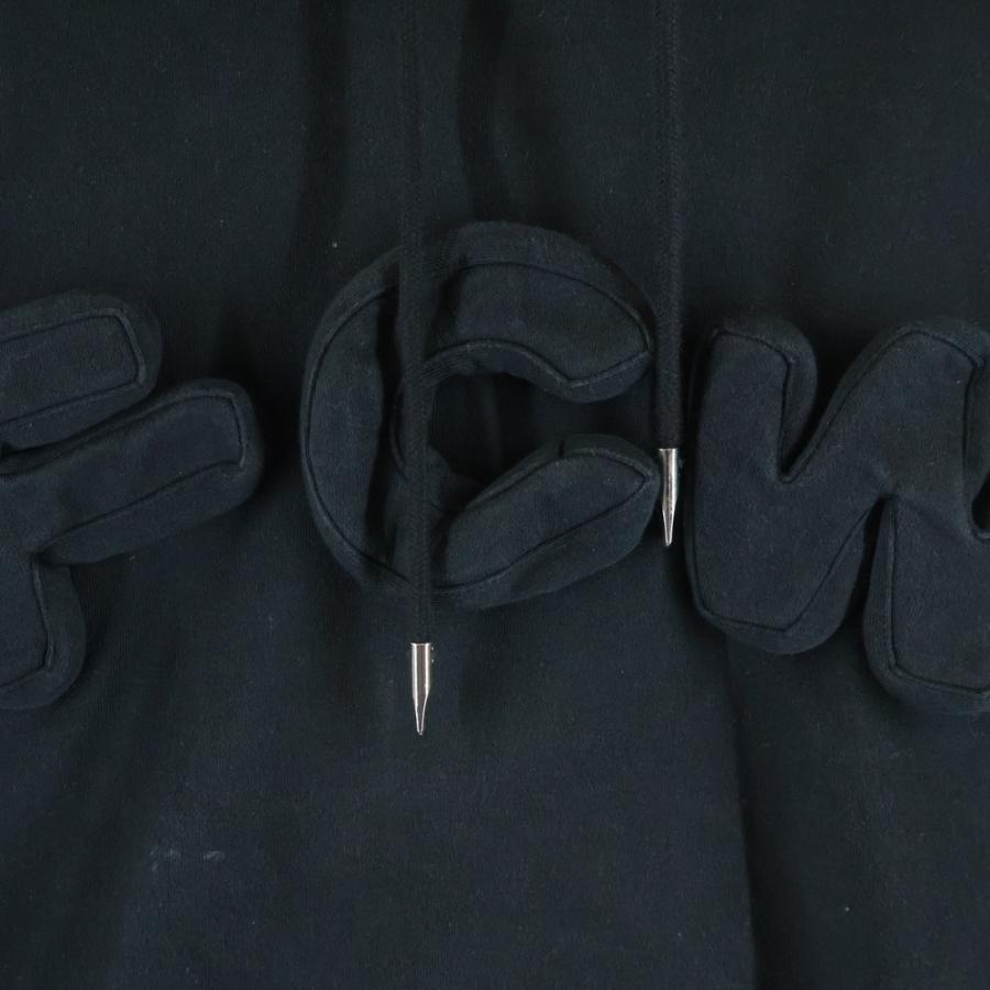 Feng Chen Wang フェン チェン ワン 3D FCW HOODIE フロントロゴ プルオーバースウェットパーカー フーディ ブラック FF12HOO410B Feng Chen Wang フェン チェン ワン 3D FCW HOODIE フロントロゴ プル