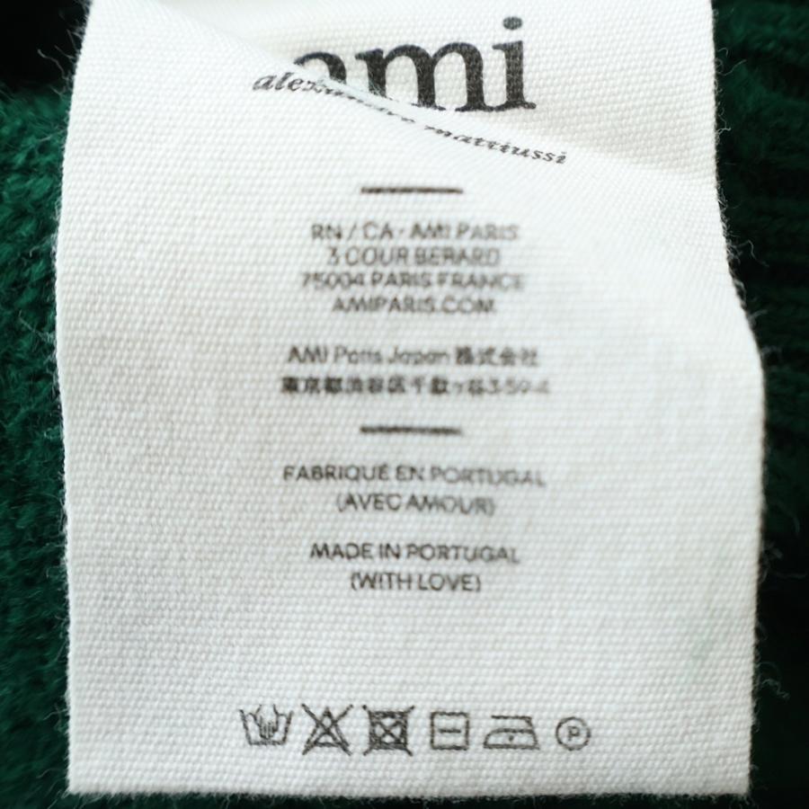 ami paris アミパリス ハート ジャガード刺繍 タートルネックニット