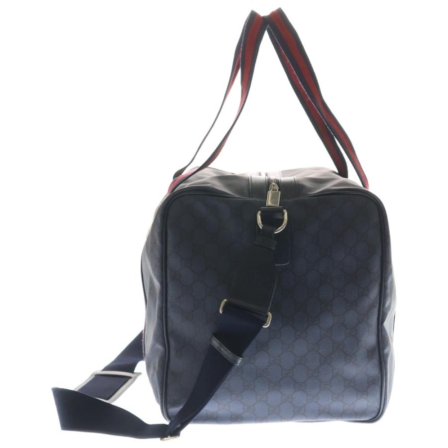 GUCCI（グッチ） GGスプリーム ミディアム ダッフルバッグ ネイビー