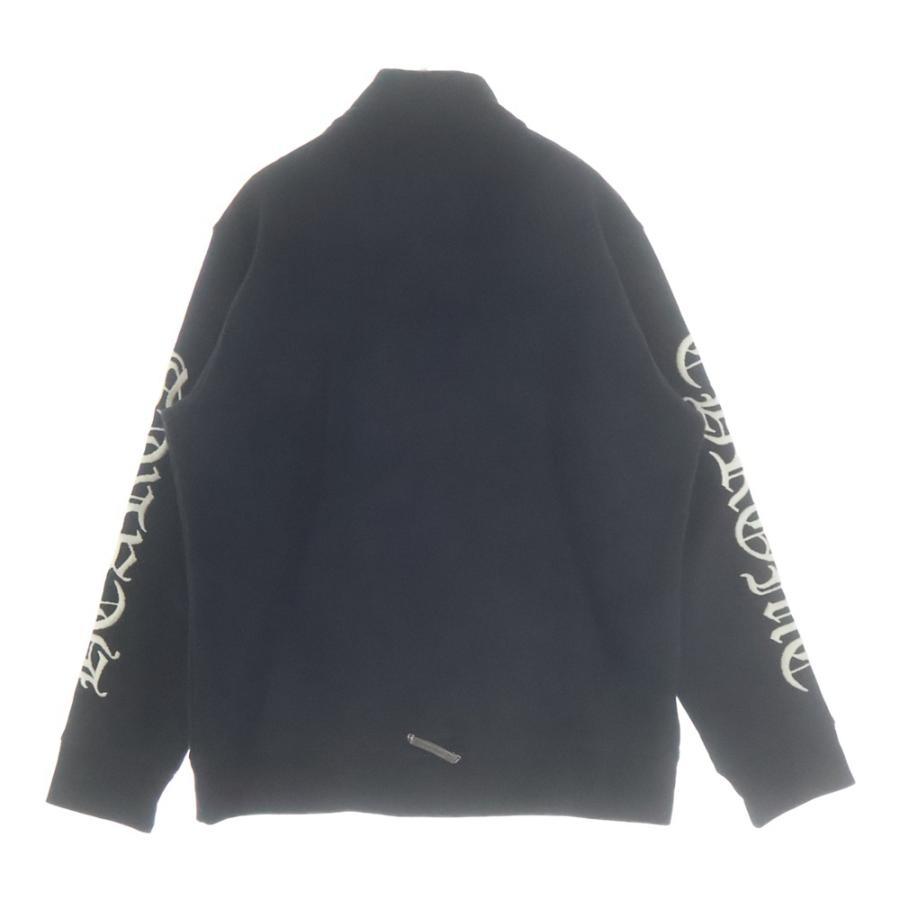 CHROME HEARTS クロムハーツ YNOT SLO RIDE SWEATSHIRT ワイノットスロースライド ロゴ刺繍スウェットトレーナー ブラック CHROME HEARTS（クロムハーツ） Y NOT SLO RIDE ロゴ刺繍 ハーフジップ