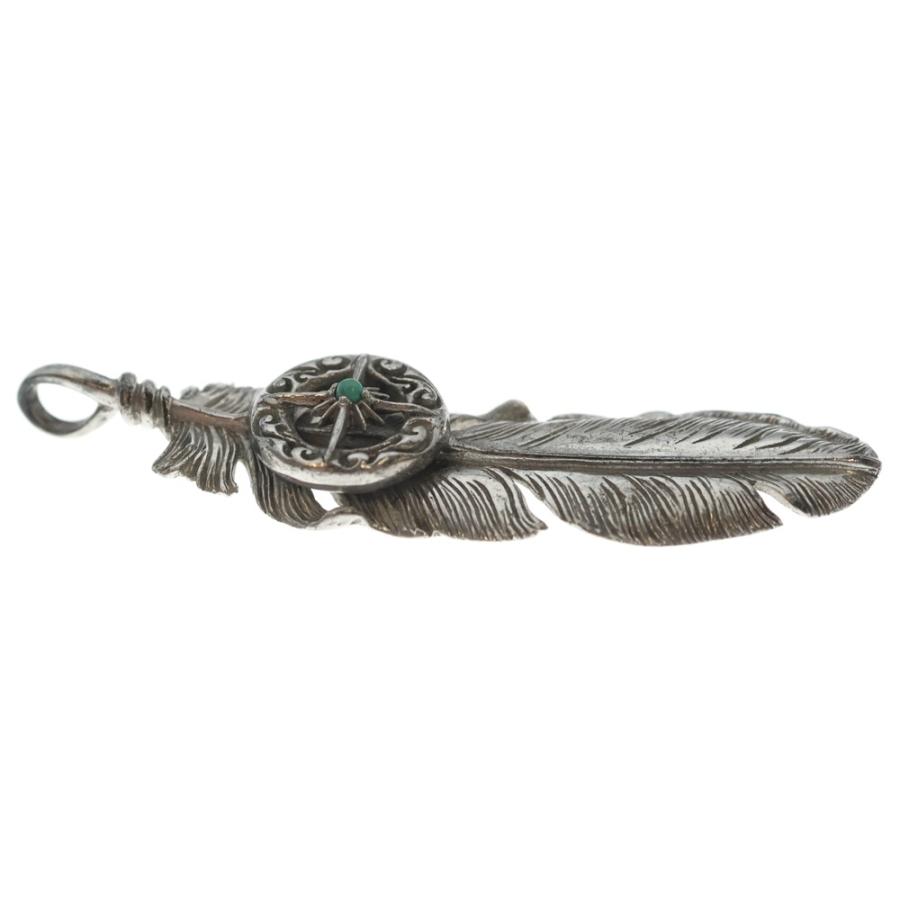 SAAD サード Feather Wheel Turquoise Necklace Pendant フェザー